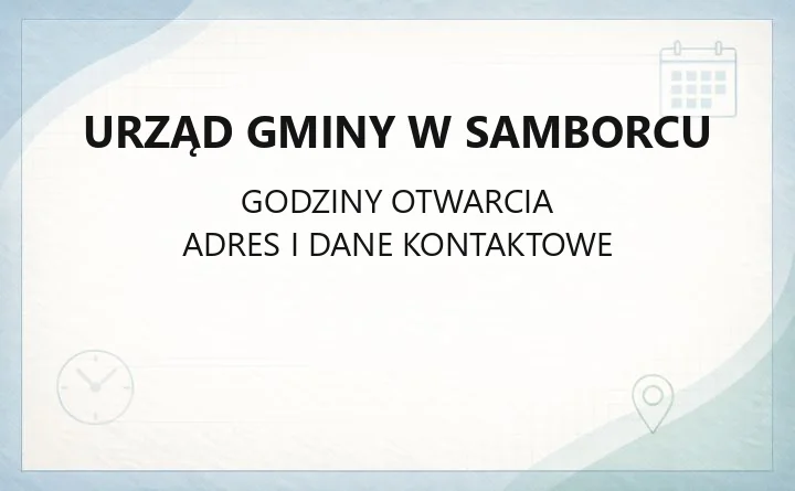 Urząd Gminy w Samborcu - kontakt, adres i sprawy online