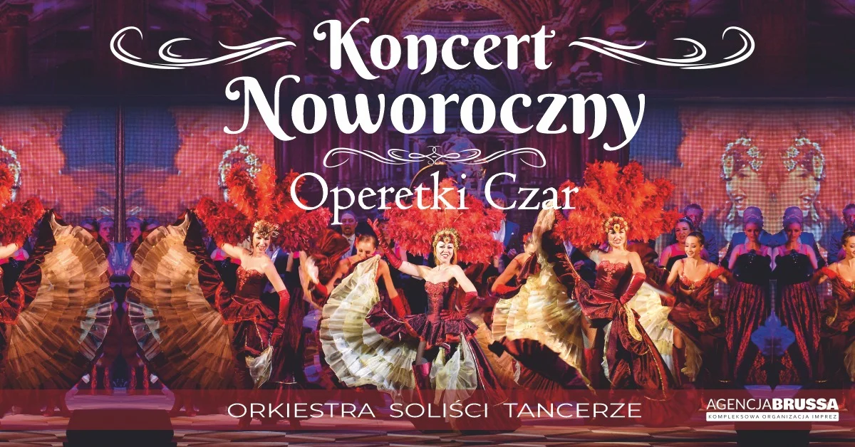 Grafika promocyjna wydarzenia Operetki Czar – Koncert Noworoczny w Sandomierzu