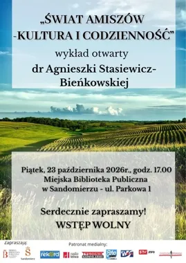 Grafika promocyjna wydarzenia Świat Amiszów – kultura i codzienność
