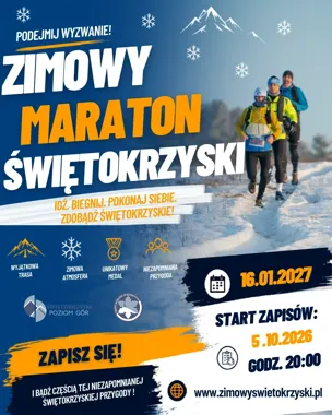 Grafika promocyjna wydarzenia Zimowy Maraton Świętokrzyski