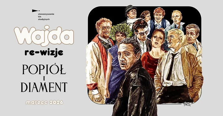 Grafika promocyjna wydarzenia WAJDA: re-wizje — Popiół i diament