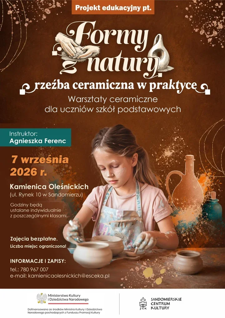 Tylko cztery grupy ulepią własne rzeźby. Bezpłatne warsztaty w Sandomierzu
