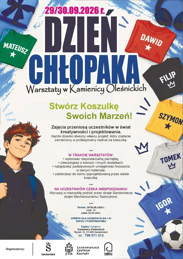 Dzieci zaprojektują własne koszulki. Warsztaty w Kamienicy Oleśnickich
