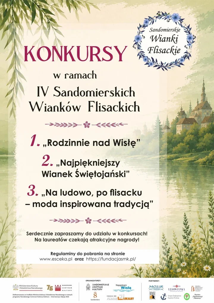 Trzy konkursy i 4000 zł nagród na Wiankach Flisackich w Sandomierzu