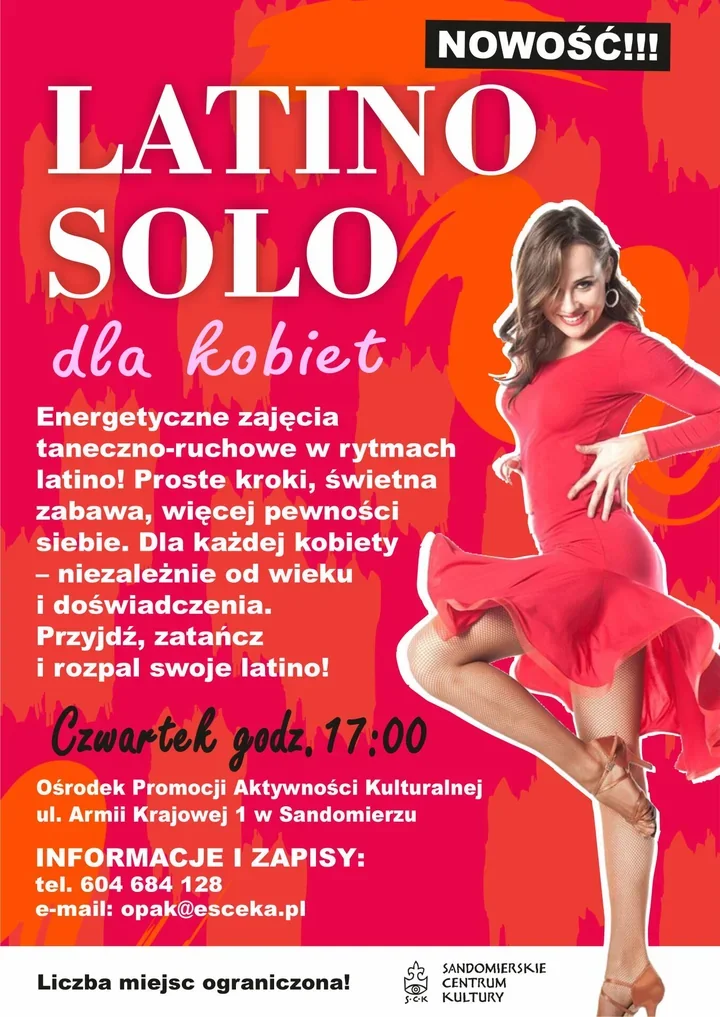 Nowe zajęcia w Sandomierzu. Latino solo bez partnera i bez doświadczenia