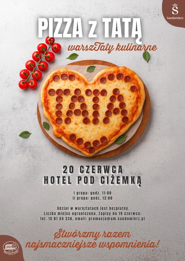 „Pizza z tatą” przy rodzinnym stole. Warsztaty kulinarne w Sandomierzu