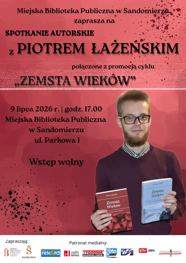 Mroczny Sandomierz wraca do biblioteki. Piotr Łażeński opowie o „Zemście wieków”