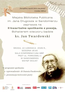 Poezja ks. Jana Twardowskiego wraca do sandomierskiej biblioteki