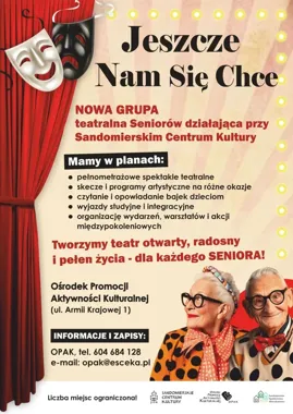Seniorzy wchodzą na scenę. Rusza nabór do grupy teatralnej w Sandomierzu