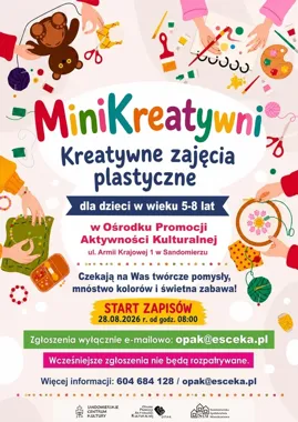 Kolory, pomysły i własne prace. Ruszają zapisy na MiniKreatywnych