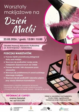 Makijaż zamiast pośpiechu. W Sandomierzu ruszą warsztaty dla mam i córek