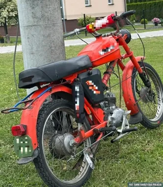 Jedna kontrola w Wnorowie i trzy kosztowne błędy motorowerzysty