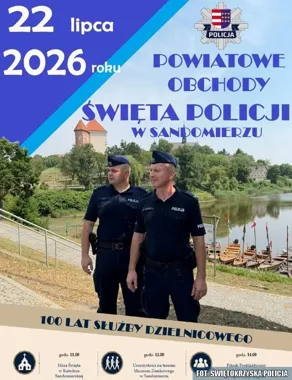Awanse na zamku, piknik nad Wisłą. Święto Policji w Sandomierzu