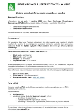 KRUS w Sandomierzu zmienia zasady rozliczeń i rolnicy dostaną informację tylko raz w roku