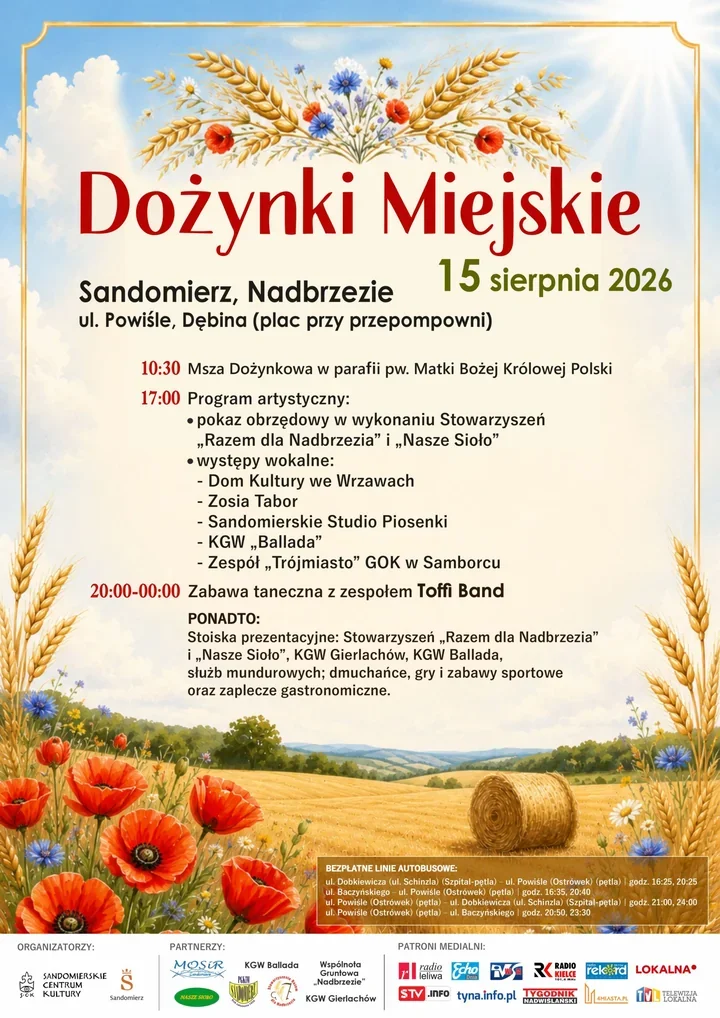 Nadbrzezie świętuje plony - Dożynki Miejskie 2026 pełne muzyki