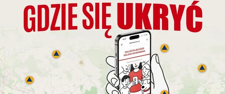 Nowa aplikacja ''Gdzie się ukryć'' - smartfon wskaże najbliższe Punkty Schronienia